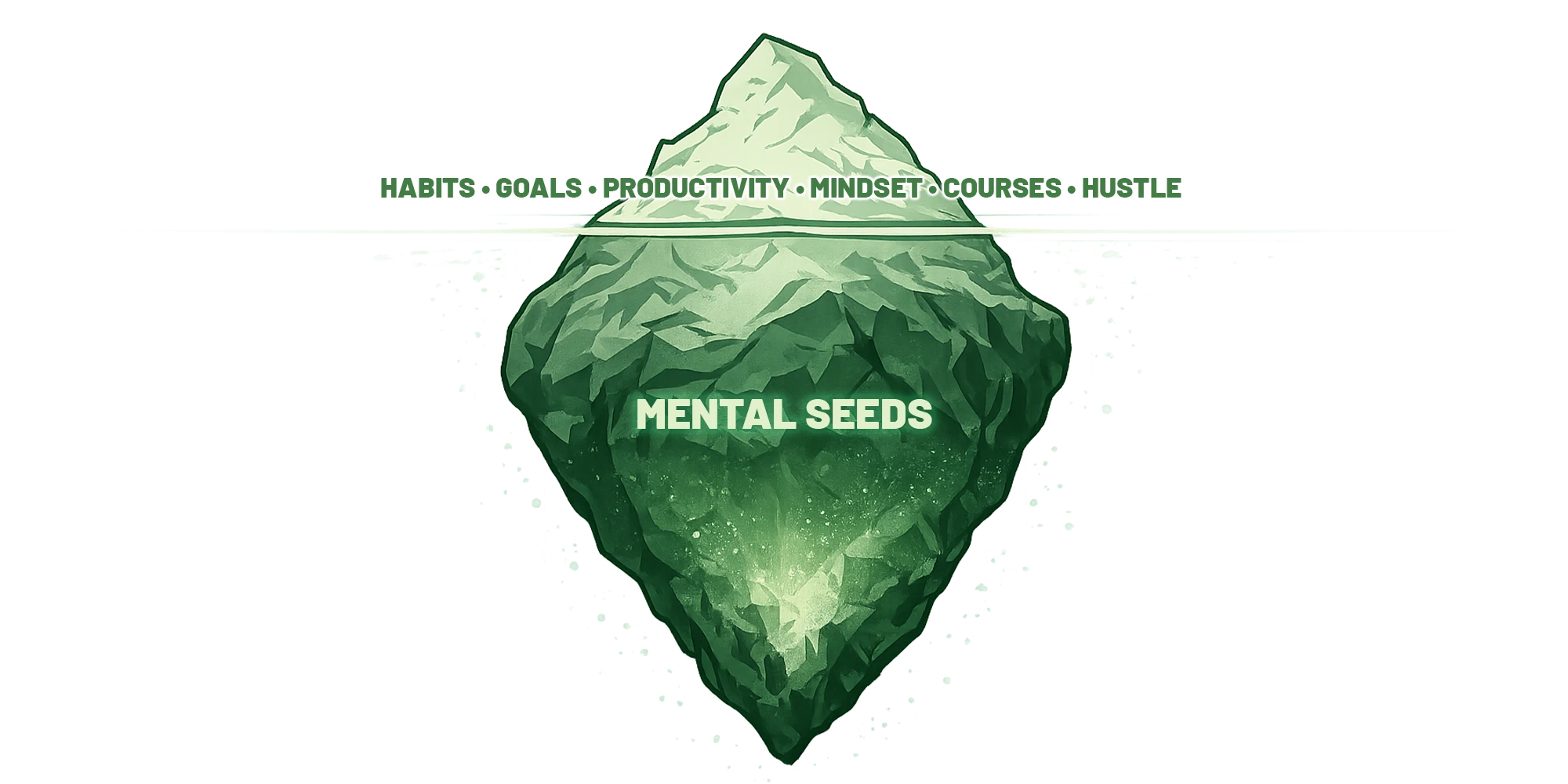 The iceberg of real change